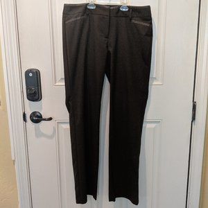 Brown straight leg dress pants